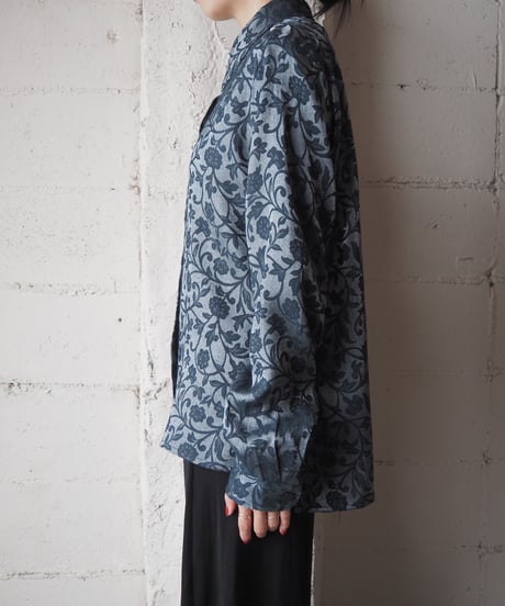 Shadow Pattern Satin Shirt DBL