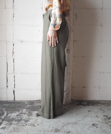 MAX STUDIO Linen Rayon Wide Pants KA