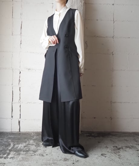 MAXSTUDIO Double Breasted Vest BK