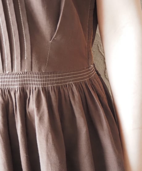 1960's USA Pleated Front Gradation Dress BR