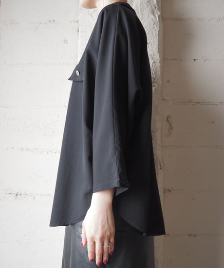1980's Made in France Rayon Dolman Sleeve Shirt BK