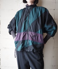 NIKE Color Block Nylon Jacket BKGNPUR