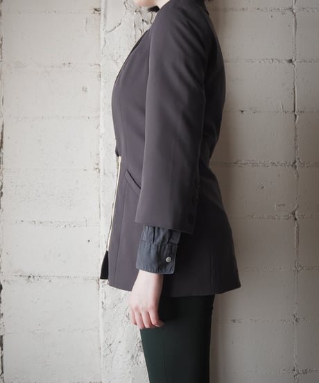 DKNY JEANS Double Breasted Jacket with Zipper Detail GR