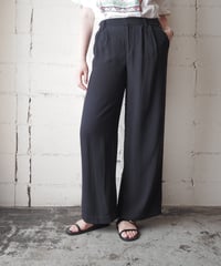2Tuck Rayon Wide Pants BK