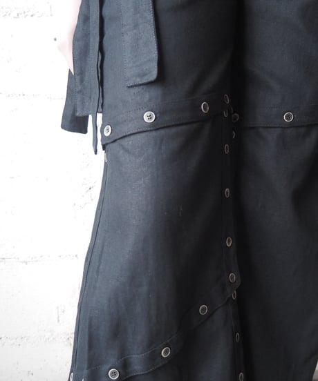 Multi Way Design Many Button Jumpsuit BK