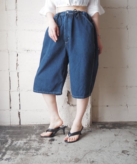 REMAKE POLO JEANS CO. Drawstring Denim Shorts BL