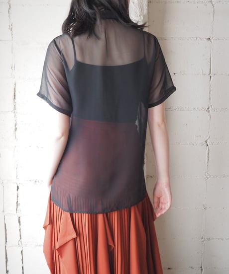 Basic Sheer S/S Shirt BK