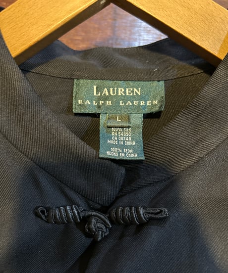 LAUREN RALPH LAUREN Silk China Shirt BK