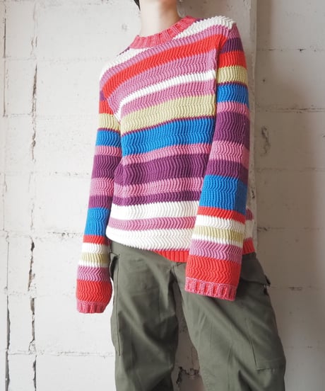 WEEKEND MaxMara Multicolor Stripe Sweater PIYEBL