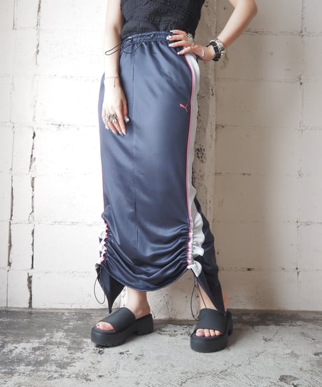 Remake PUMA Drawstring Track Skirt NV LGR PI