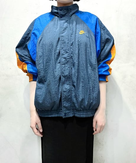 90's  NIKE Tricolor Nylon Jacket　BLOR