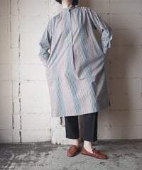 1970's marimekko Stripe Shirt Dress GR BK RE