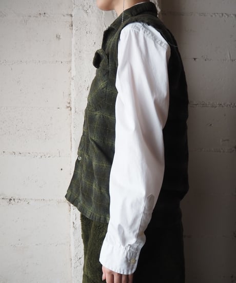 1950's PENDLETON Cutoff Sleeve Plaid Vest KA