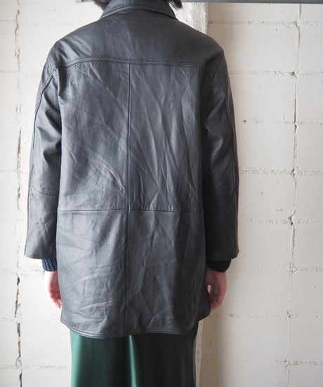 LEATHER ELEMENTS Leather Coverall Jacket BK