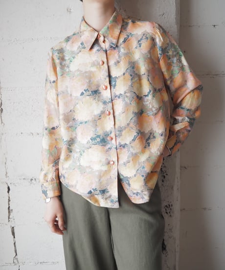 Floral Print Long Sleeve Shirt OR