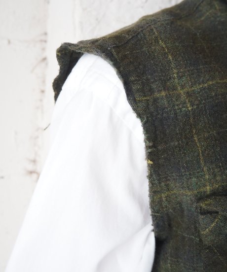 1950's PENDLETON Cutoff Sleeve Plaid Vest KA