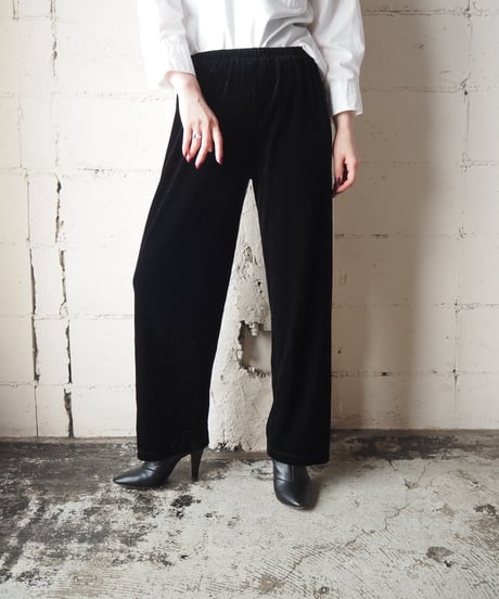 Made in USA Velour Easy Pants BK