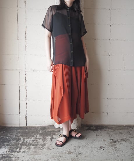 Basic Sheer S/S Shirt BK