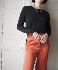 Made in USA Spandex Mix Long Sleeve Tee BK
