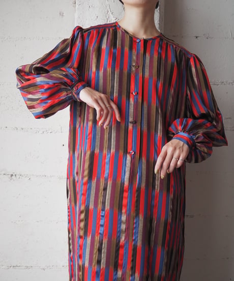 1980's HANAE MORI Stripe Dress RE