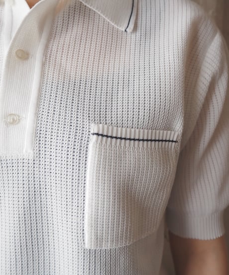 1970's S/S Polo Knit WH