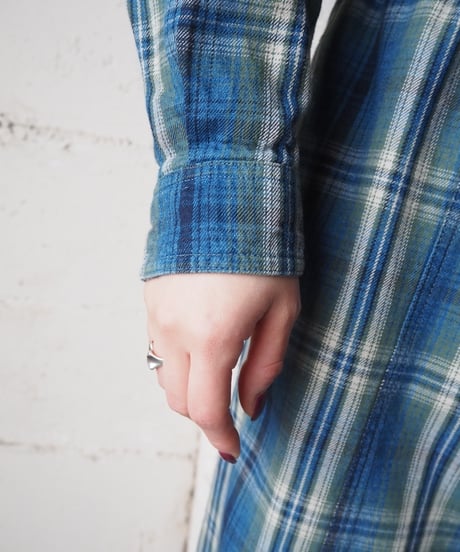 Remake L.L.Bean Plaid Docking Dress BL GR