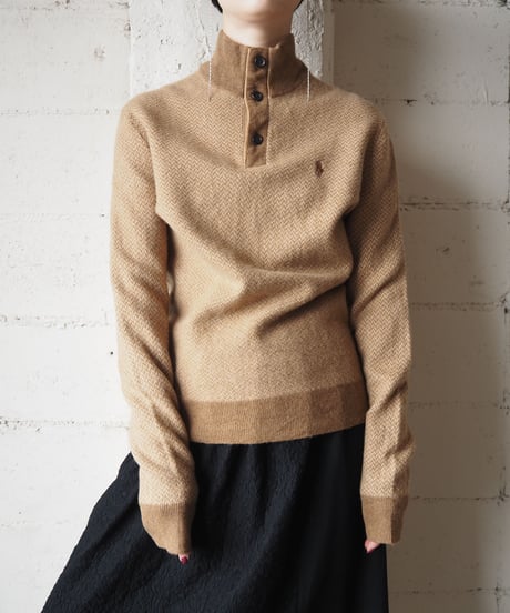 POLO RALPH LAUREN Henley Neck Knit Sweater BR