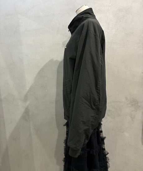 LACOSTE Stand Collar Nylon Zipup Jacket BK