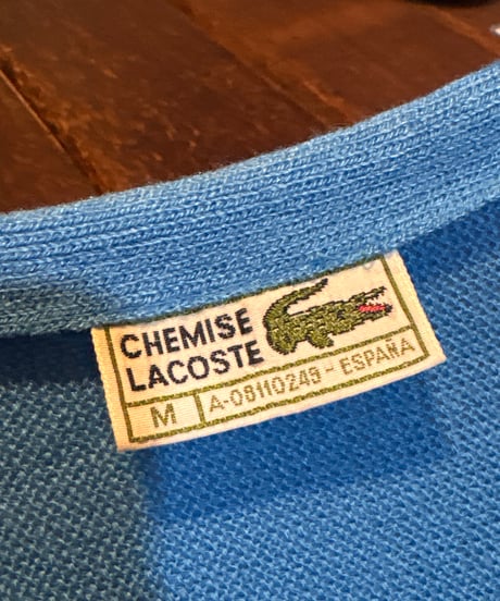 1980's LACOSTE Made in Spain V Neck Cardigan BL