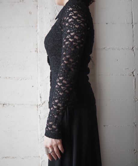 Lace Sheer Shirt BK