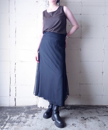 Polka Dot Sleeveless Top BK BE