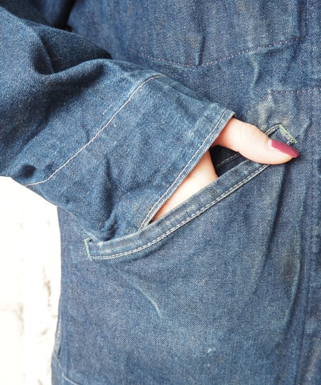 1970-80's OSH KOSH B'GOSH Denim Zip Up Work Jacket BL