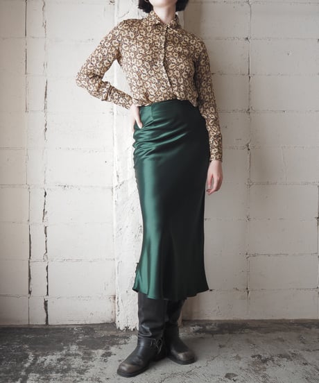 Rena Rowan Flower Pattern Silk Blouse BE NV