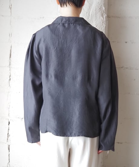 Pure Silk Double Breasted Jacket BK