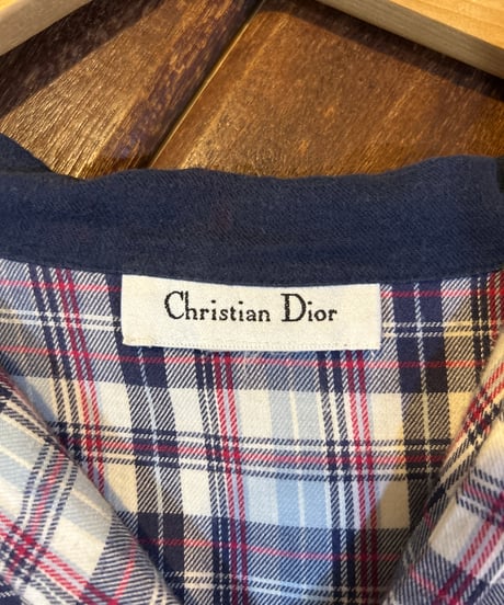 Christian Dior Plaid Pajama Shirt Dress NV RE WH