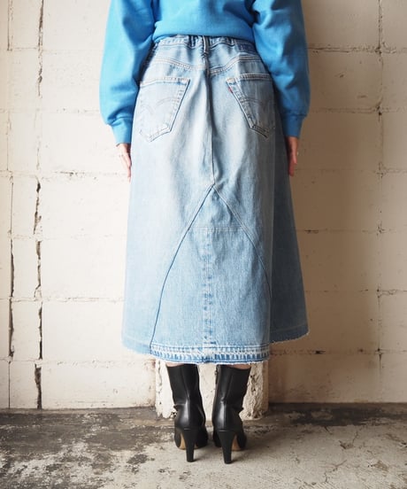 Remake Levi's Drawstring Denim Skirt LBL