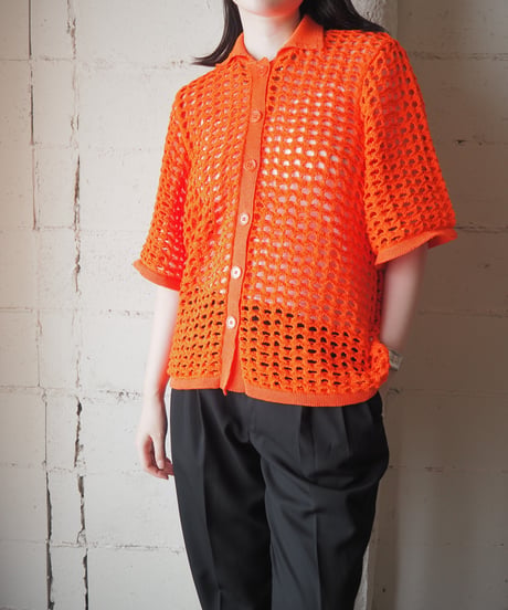 Oversized Mesh Polo Knit OR