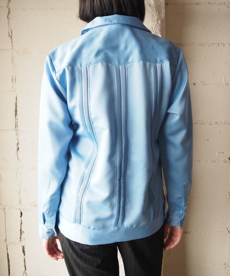 Open Collar Long Sleeve Cuba Shirt BL
