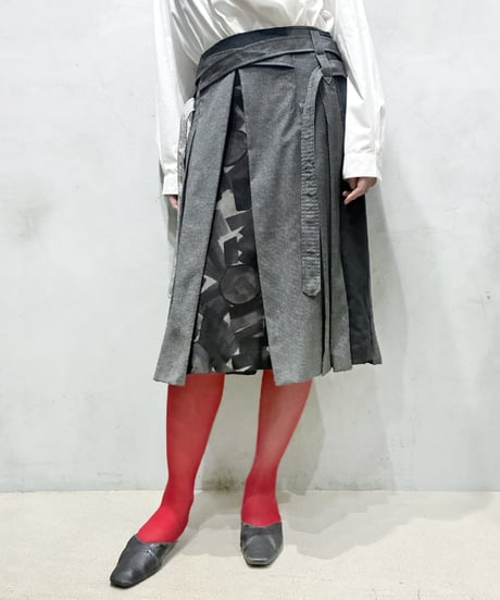KENZO Hakama Pleated Skirt GR