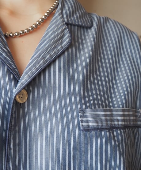 Brooks Brothers Stripe Pajama Shirt BL WH
