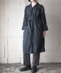 Raglan Sleeve Nylon Long Coat BK