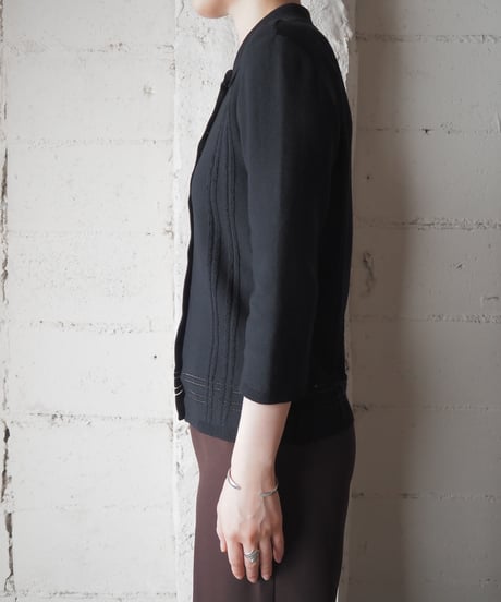Max Mara Line Hem Collar Cardigan BK