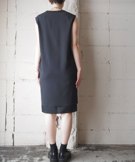 Acne Studios Layered Design Sleeveless Dress BK