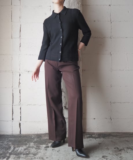 Max Mara Line Hem Collar Cardigan BK