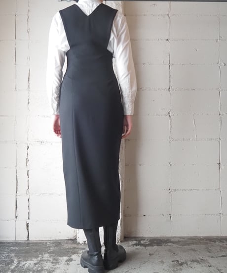 V Neck Waist Cutout Long Dress BK
