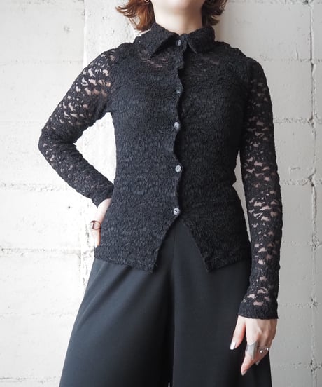 Lace Sheer Shirt BK