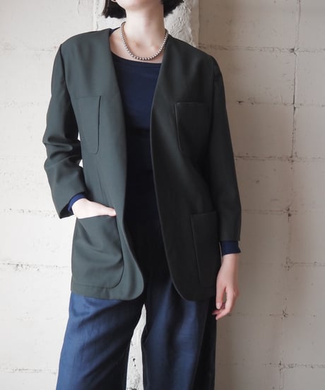 GIORGIO ARMANI Collarless Jacket DGN