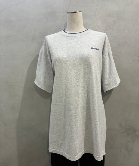 1990's Microsoft Logo Double Collar Tee LGR PUR