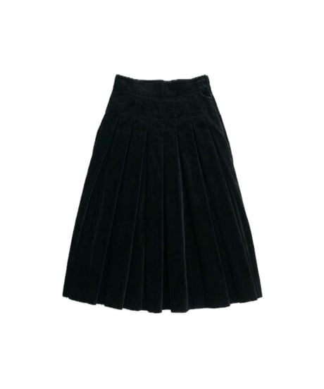 LAURA ASHLEY Made in the UK Corduroy Tuck Skirt BK