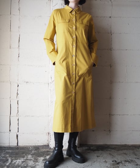 'S MaxMara Long Shirt Coat Dress YE